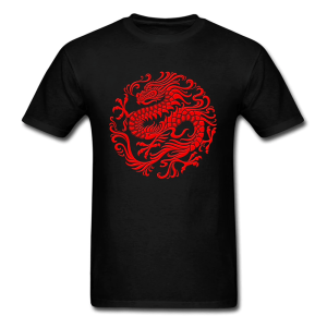 Black shirt with red dragon | Armored Drake