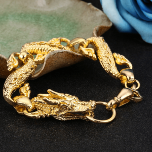 Dragon bracelet gold for men | Armored Drake