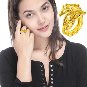 Dragon gold ring for women | Armored Drake
