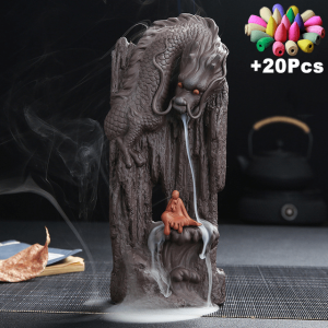 Dragon incense burner waterfall | Armored Drake™