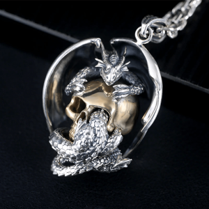 skull and Dragon necklace | Armored Drake