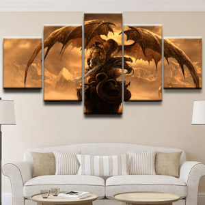 Dragon painting on canvas | Armored Drake™