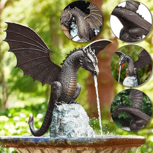 Dragon sculpture fountain water | Armored Drake™