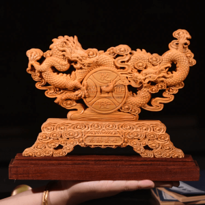 Dragon wood sculpture | Armored Drake™