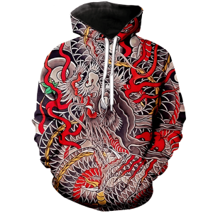 Hoodie with dragon | Armored Drake