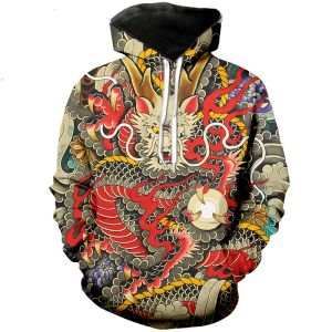 Japanese dragon hoodie | Armored Drake