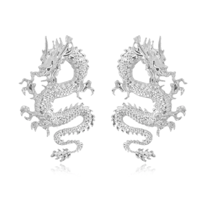 Dragon earrings stud | Armored Drake