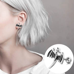 Small dragon earrings for women | Armored Drake