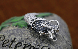 dragon pendant sterling silver | Armored Drake