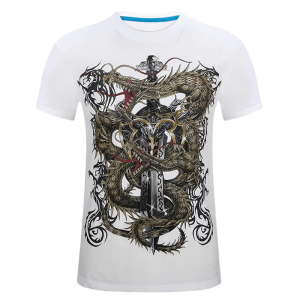 White dragon t shirt design | Armored Drake